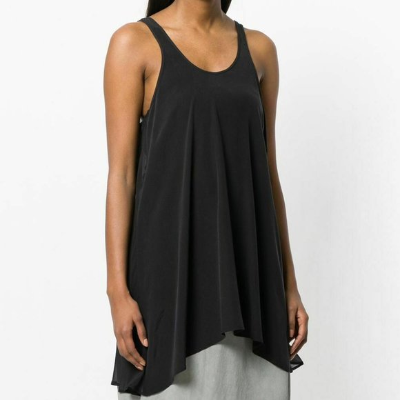 $720 Lost & Found Ria Dunn SILK Stone Color Tunic - Picture 1 of 7